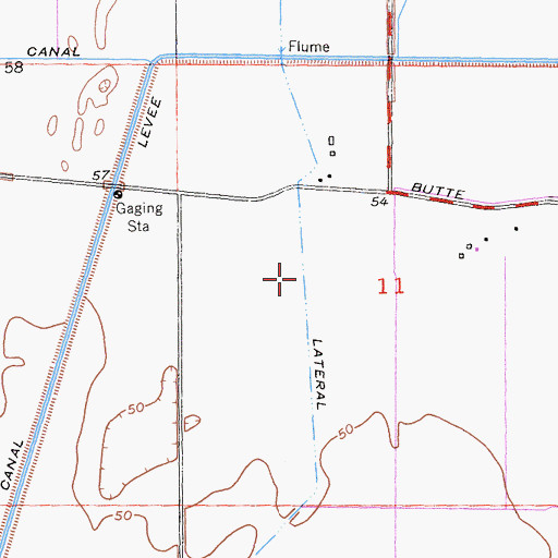 Topographic Map of Farington Lateral, CA