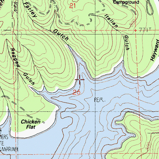 Topographic Map of Farley Gulch, CA