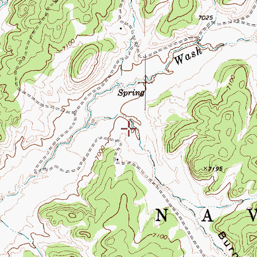 Topographic Map of Burnt Place Valley, AZ