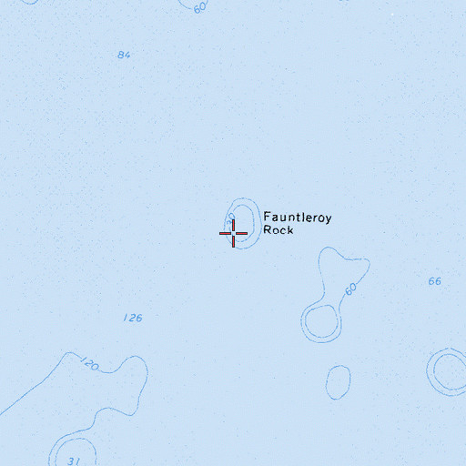 Topographic Map of Fauntleroy Rock, CA