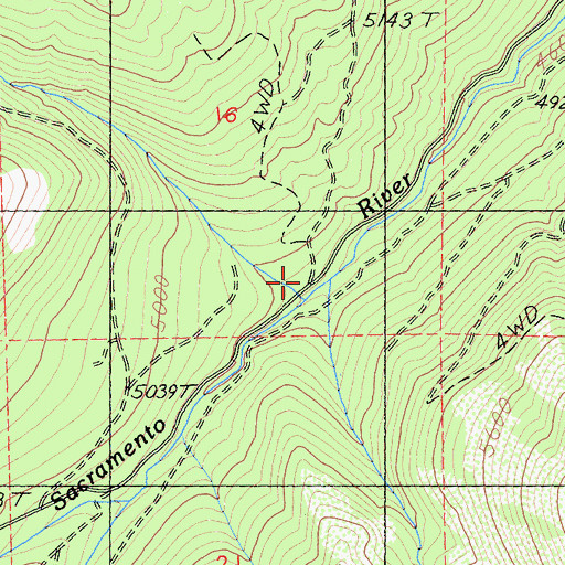 Topographic Map of Fawn Creek, CA