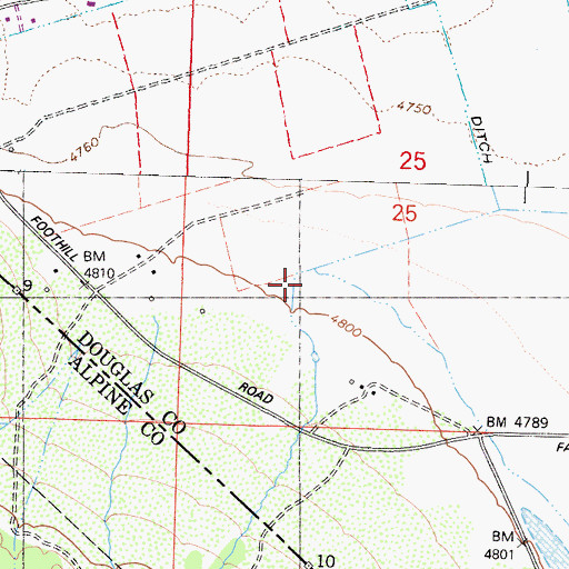 Topographic Map of Fay Canyon, CA