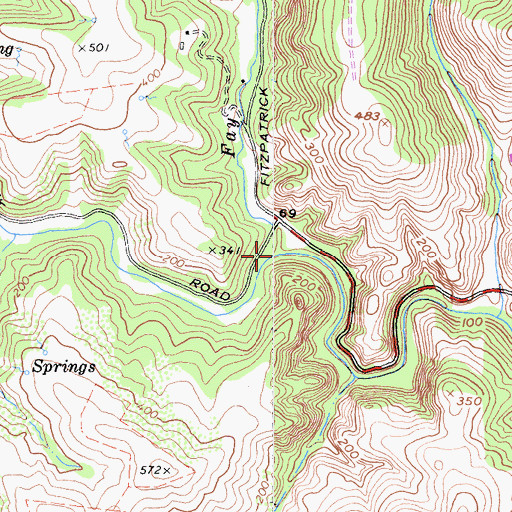 Topographic Map of Fay Creek, CA