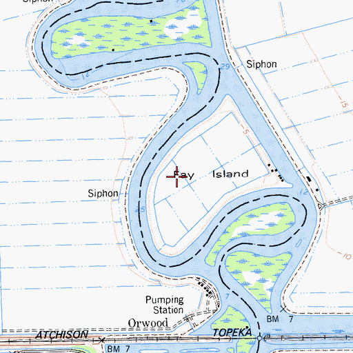 Topographic Map of Fay Island, CA
