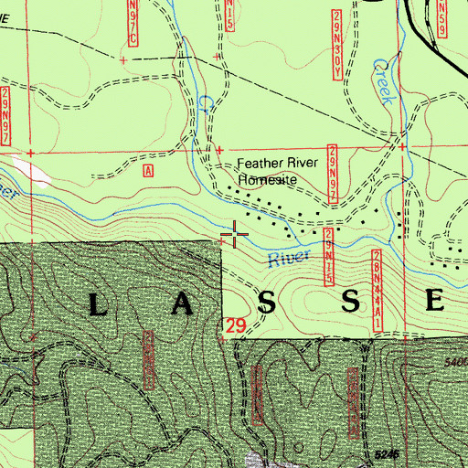 Topographic Map of Feather River, CA