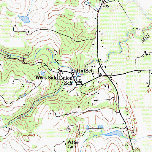 Topographic Map of Felta Creek, CA