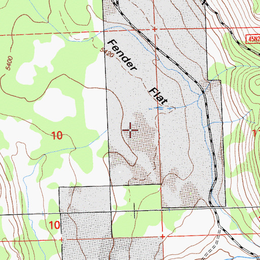 Topographic Map of Fender Flat, CA