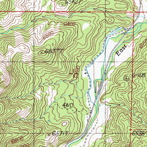 Topographic Map of Feridell Ranch, CA