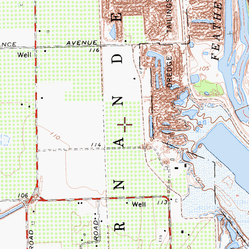 Topographic Map of Fernandez, CA
