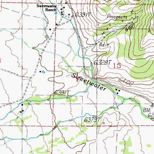 Topographic Map of Ferris Canyon, CA