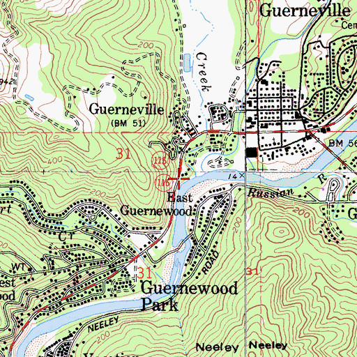 Topographic Map of Fife Creek, CA