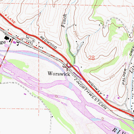 Topographic Map of Finch Creek, CA