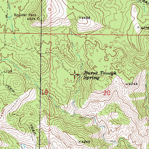 Topographic Map of Burnt Trough Spring, AZ