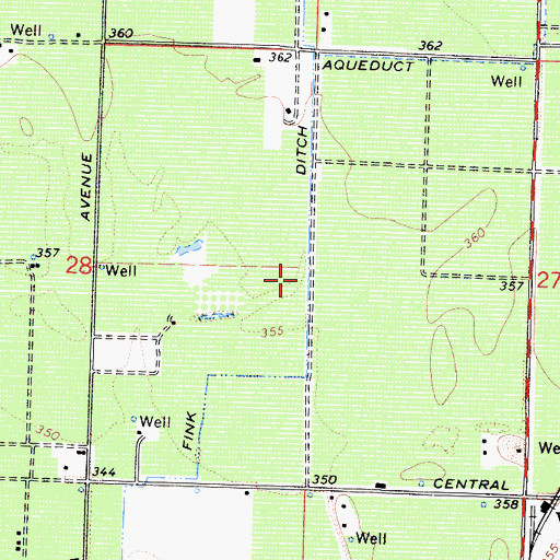 Topographic Map of Fink Ditch, CA