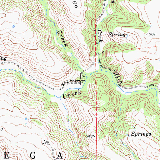 Topographic Map of Finley Creek, CA
