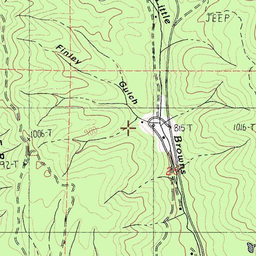 Topographic Map of Finley Gulch, CA