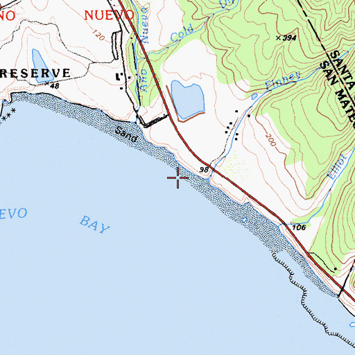 Topographic Map of Finney Creek, CA