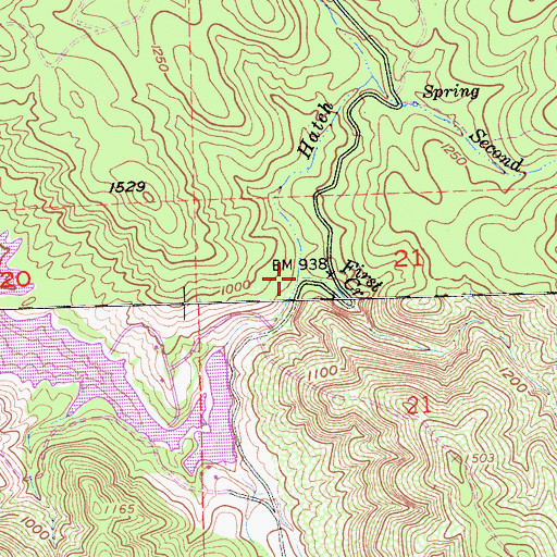 Topographic Map of First Creek, CA