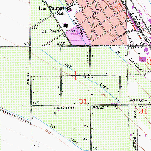 Topographic Map of First Lift, CA
