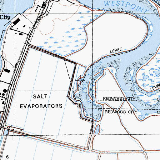 Topographic Map of First Slough, CA