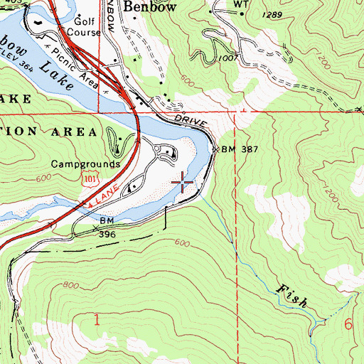 Topographic Map of Fish Creek, CA