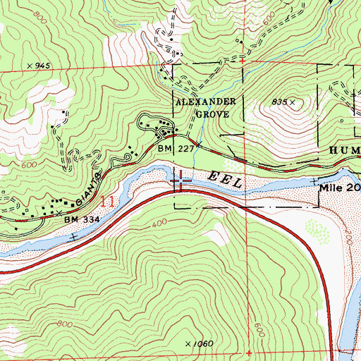 Topographic Map of Fish Creek, CA