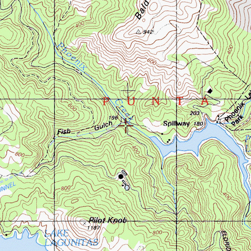 Topographic Map of Fish Gulch, CA