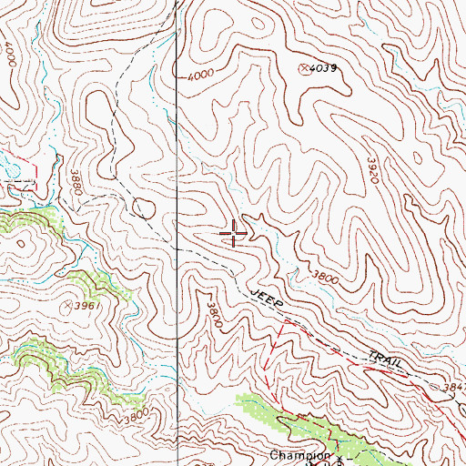 Topographic Map of North Double Dam, AZ