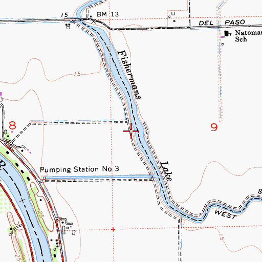 Topographic Map of Fishermans Lake, CA