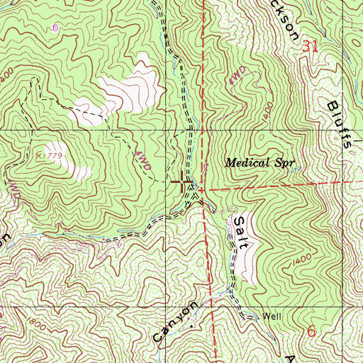 Topographic Map of Fiske Canyon, CA