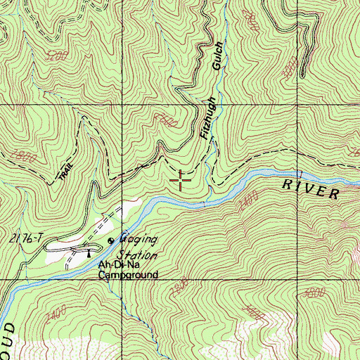 Topographic Map of Fitzhugh Gulch, CA