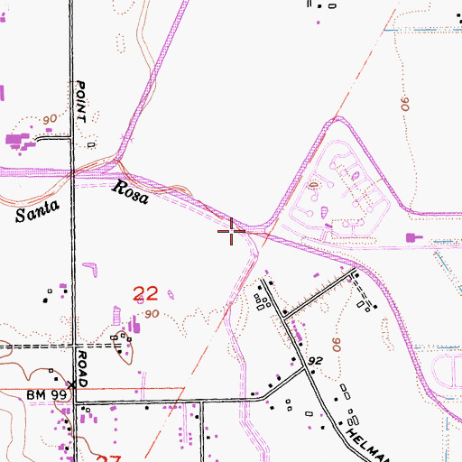 Topographic Map of Five Creek, CA