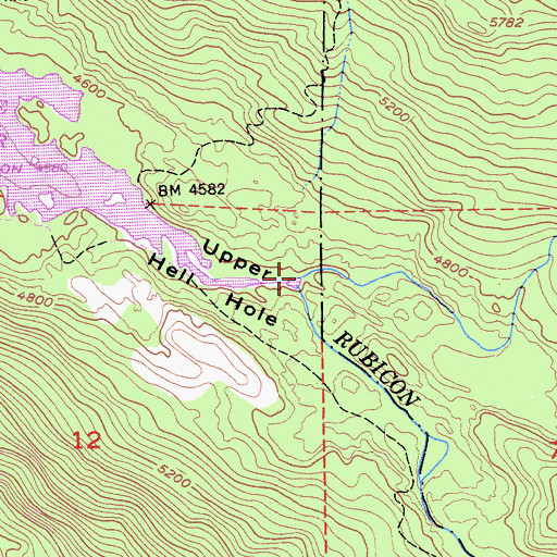 Topographic Map of Five Lakes Creek, CA