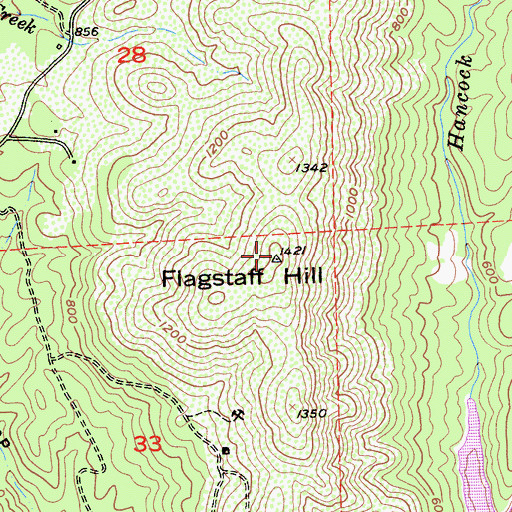 Topographic Map of Flagstaff Hill, CA