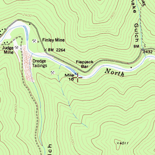 Topographic Map of Flapjack Bar, CA