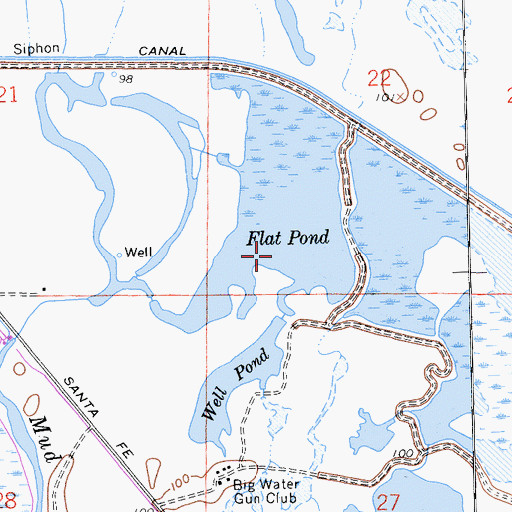 Topographic Map of Flat Pond, CA
