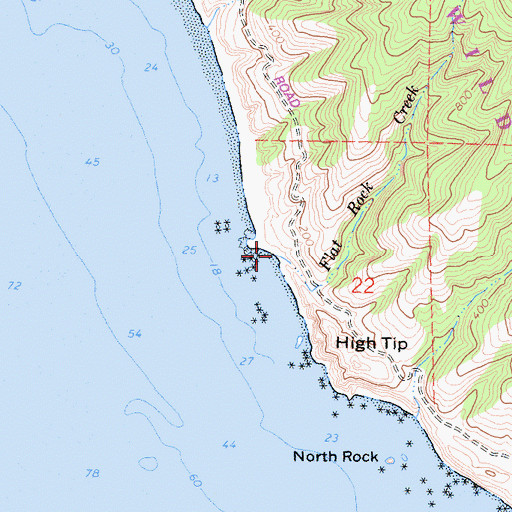 Topographic Map of Flat Rock Creek, CA