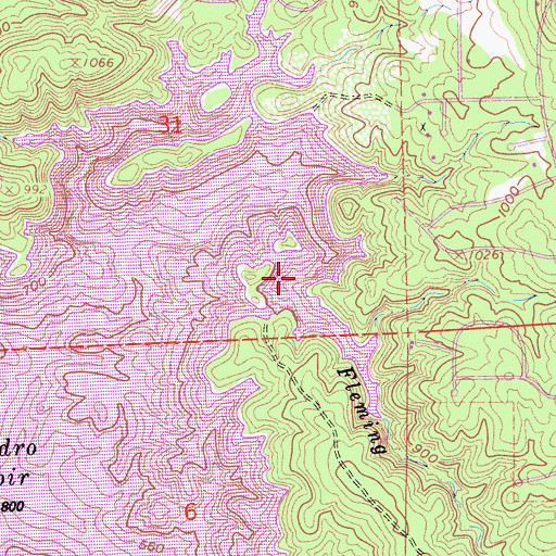Topographic Map of Fleming Creek, CA