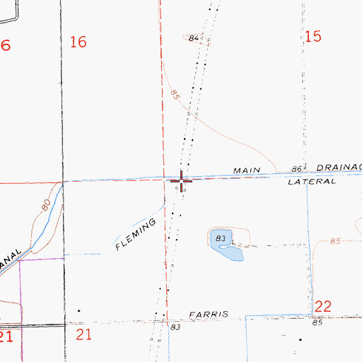 Topographic Map of Fleming Lateral, CA