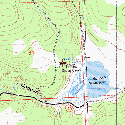 Topographic Map of Fleming Sheep Camp, CA