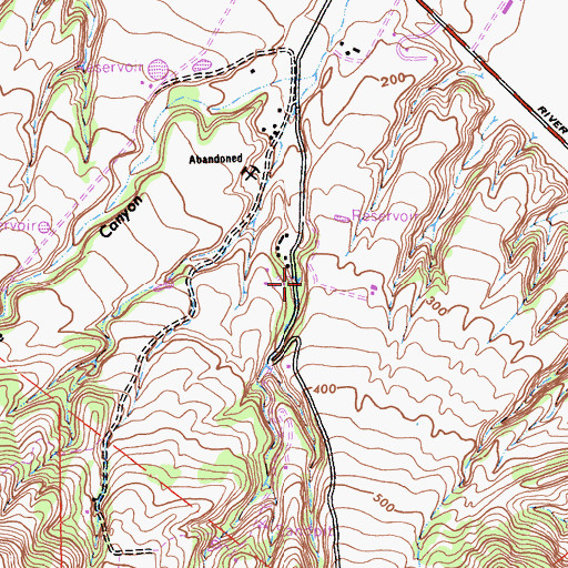Topographic Map of Fletcher Canyon, CA