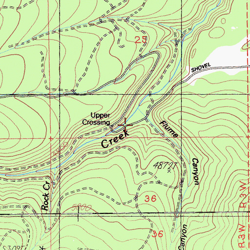 Topographic Map of Flume Canyon, CA