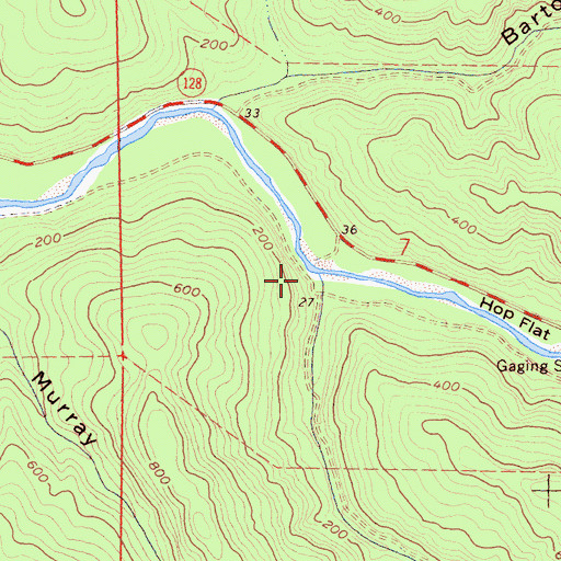 Topographic Map of Flume Gulch, CA