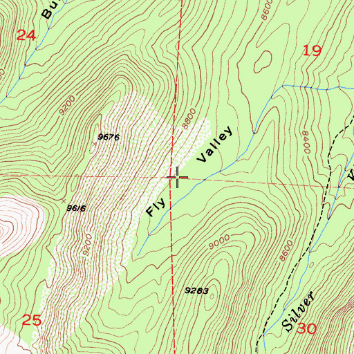 Topographic Map of Fly Valley, CA
