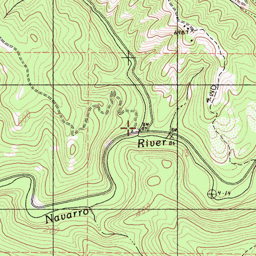 Topographic Map of Flynn Creek, CA