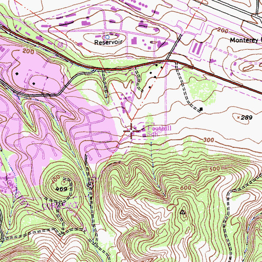 Topographic Map of Foothill Elementary School, CA