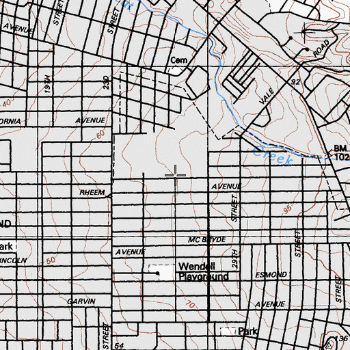 Topographic Map of Ford Elementary School, CA