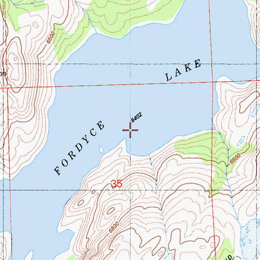 Topographic Map of Fordyce Lake, CA