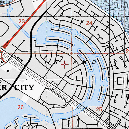 Topographic Map of Brewer Island Elementary School, CA