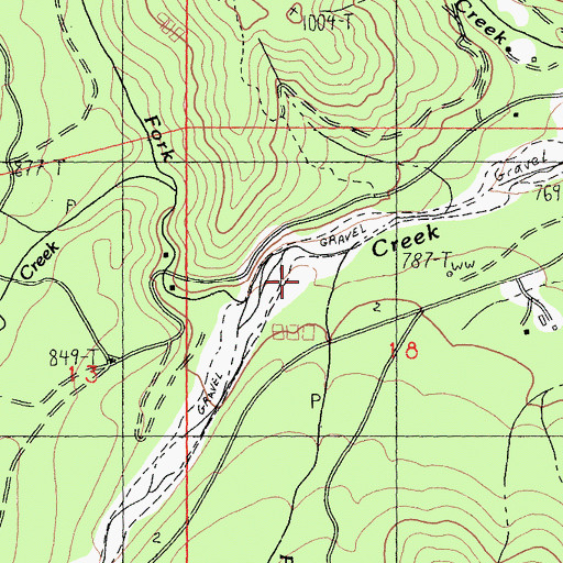 Topographic Map of Foster Creek, CA